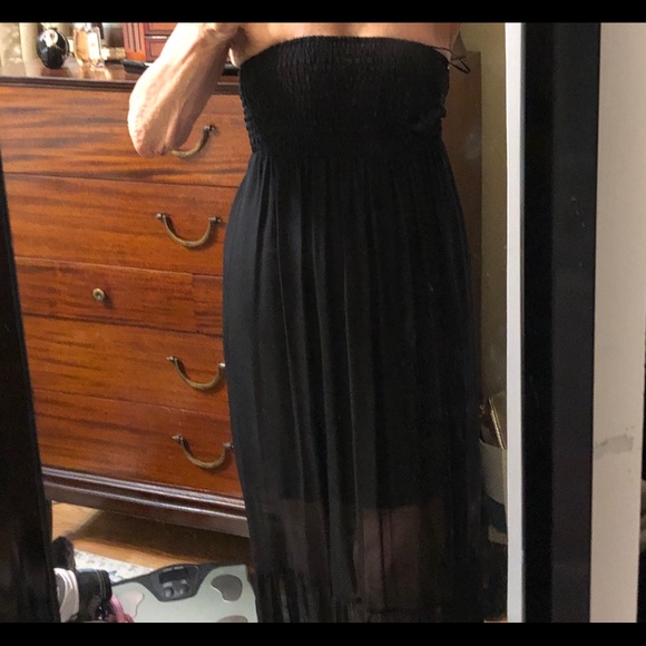 NWOT...Sleeveless black long dress - Picture 6 of 8